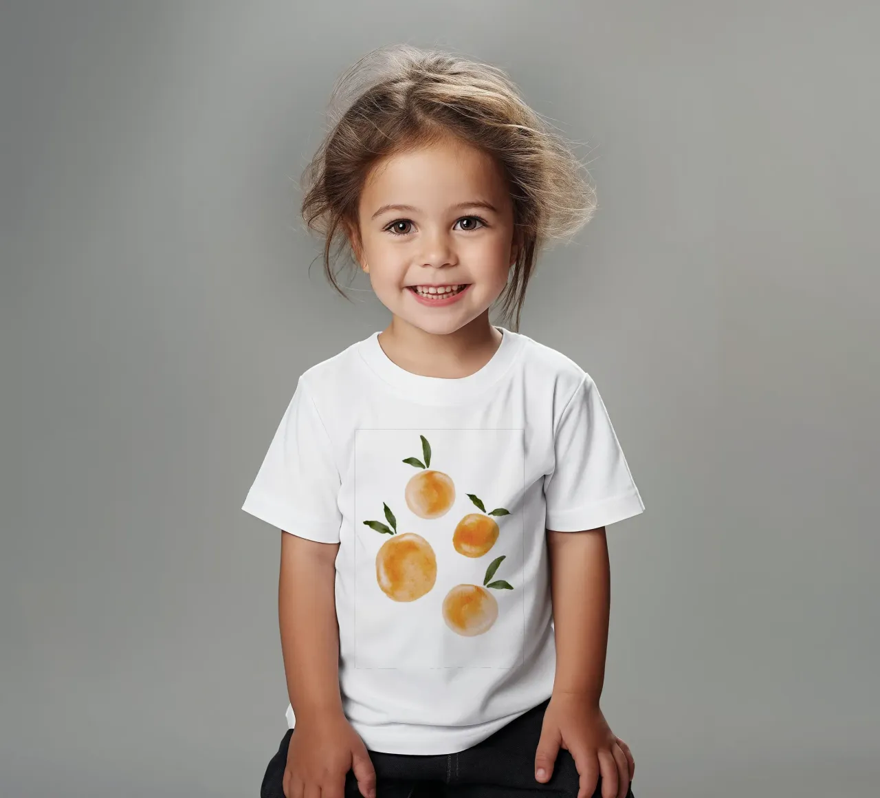 Oranges Pattern Kinder T-Shirt von Melloi Art Print