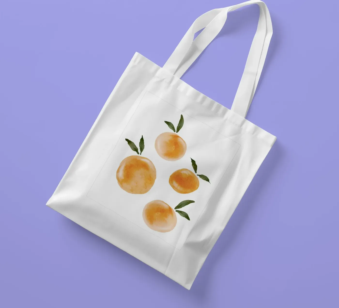 Oranges Pattern Jutebeutel von Melloi Art Print