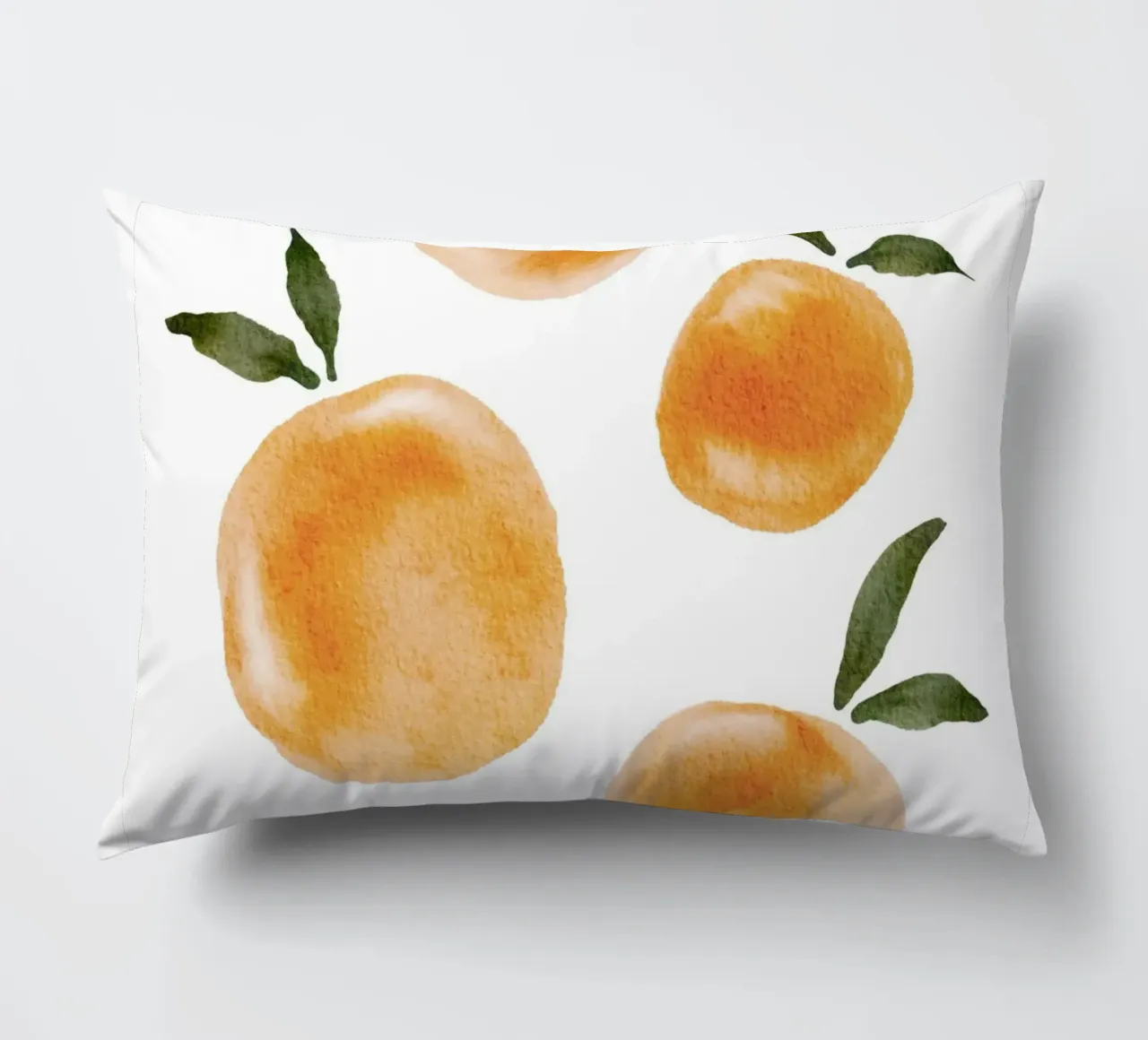 Orange pattern decorative cushion by Melloi Art Print