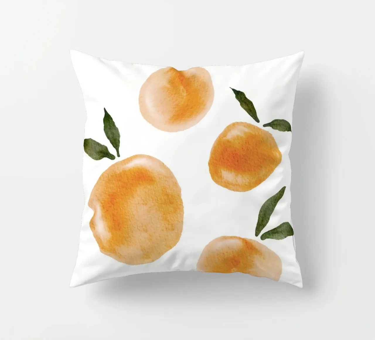 Orange pattern decorative cushion by Melloi Art Print