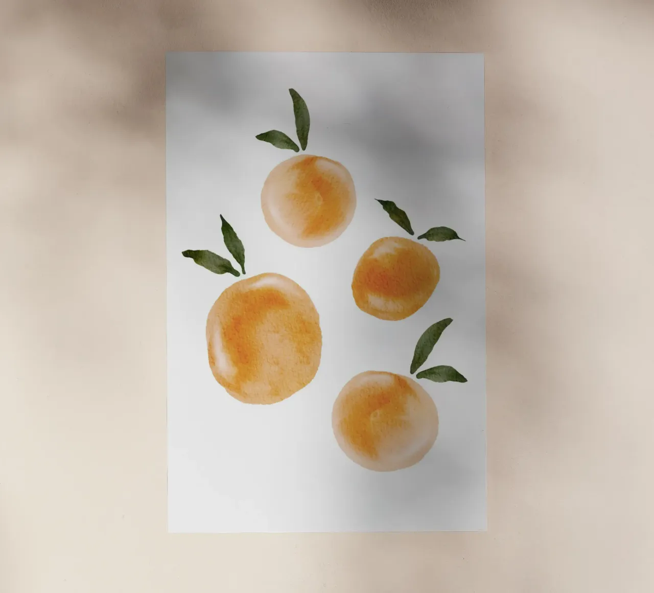 Oranges Pattern Backlit Folie von Melloi Art Print