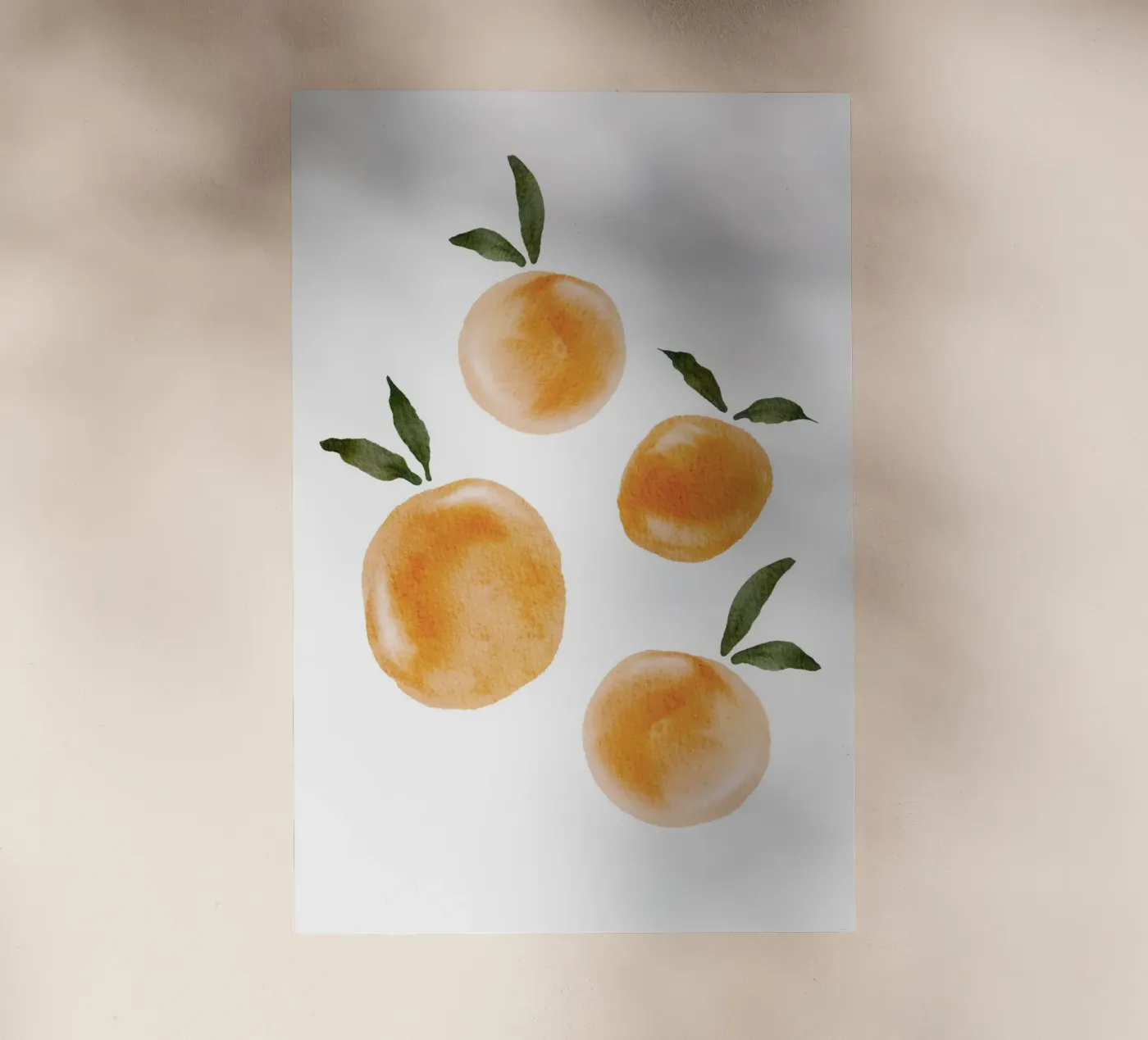 Orange pattern backlit folie van Melloi Art Print