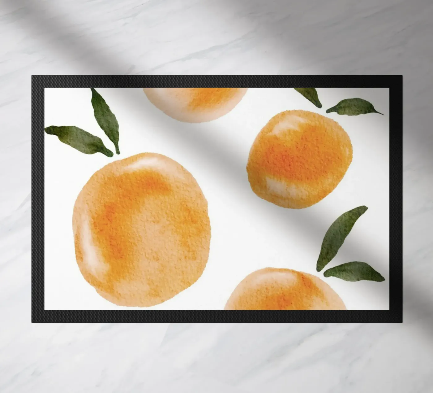 Orange pattern Fußmatte von Melloi Art Print