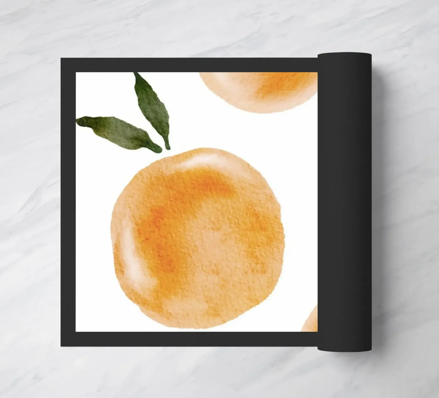 Orange pattern Fußmatte von Melloi Art Print