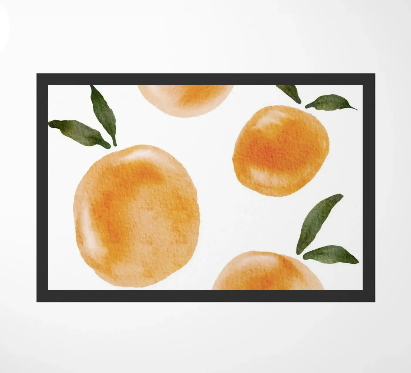 Orange pattern Fußmatte von Melloi Art Print