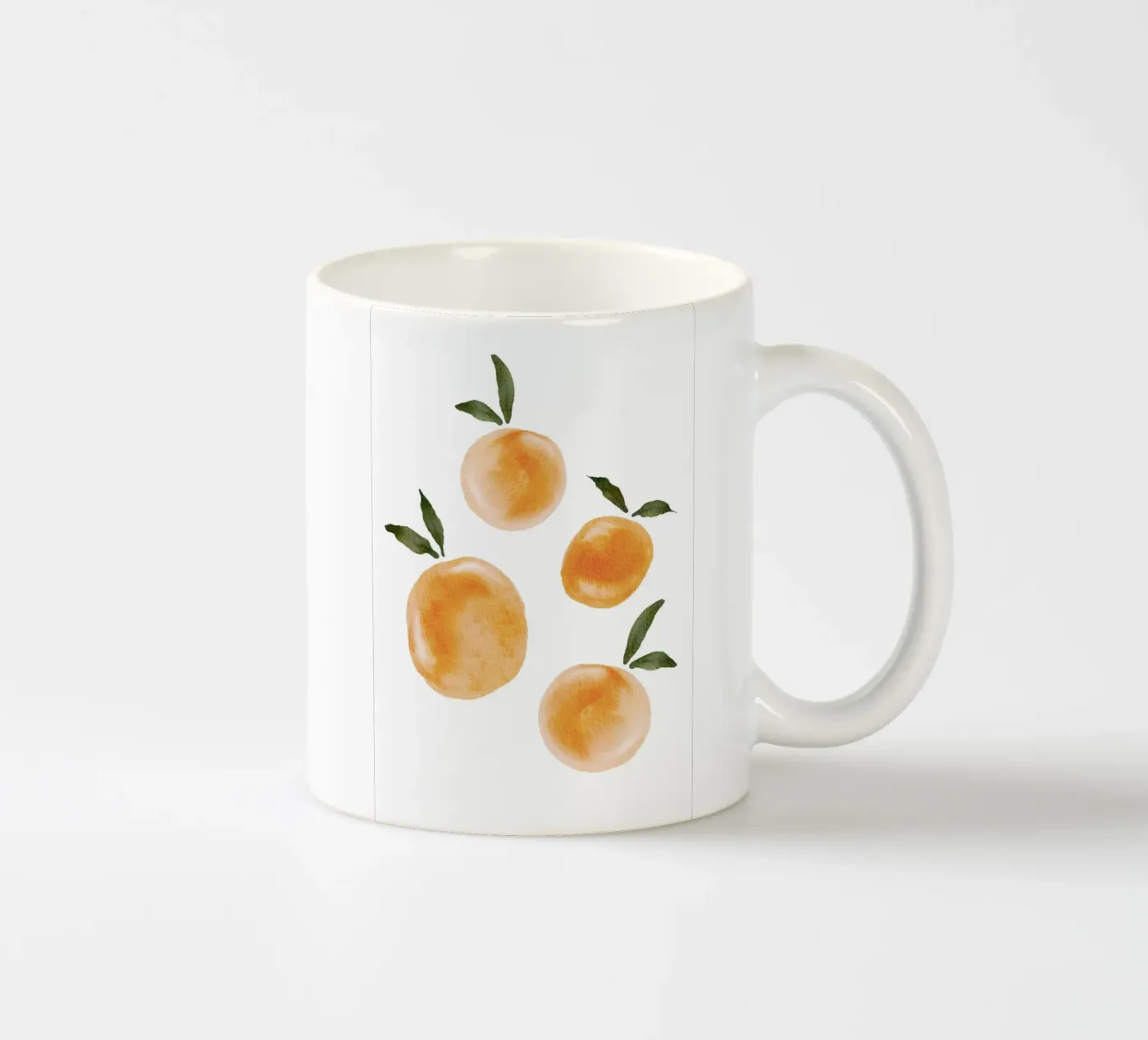 Modello arancione tazza in ceramica da Melloi Art Print