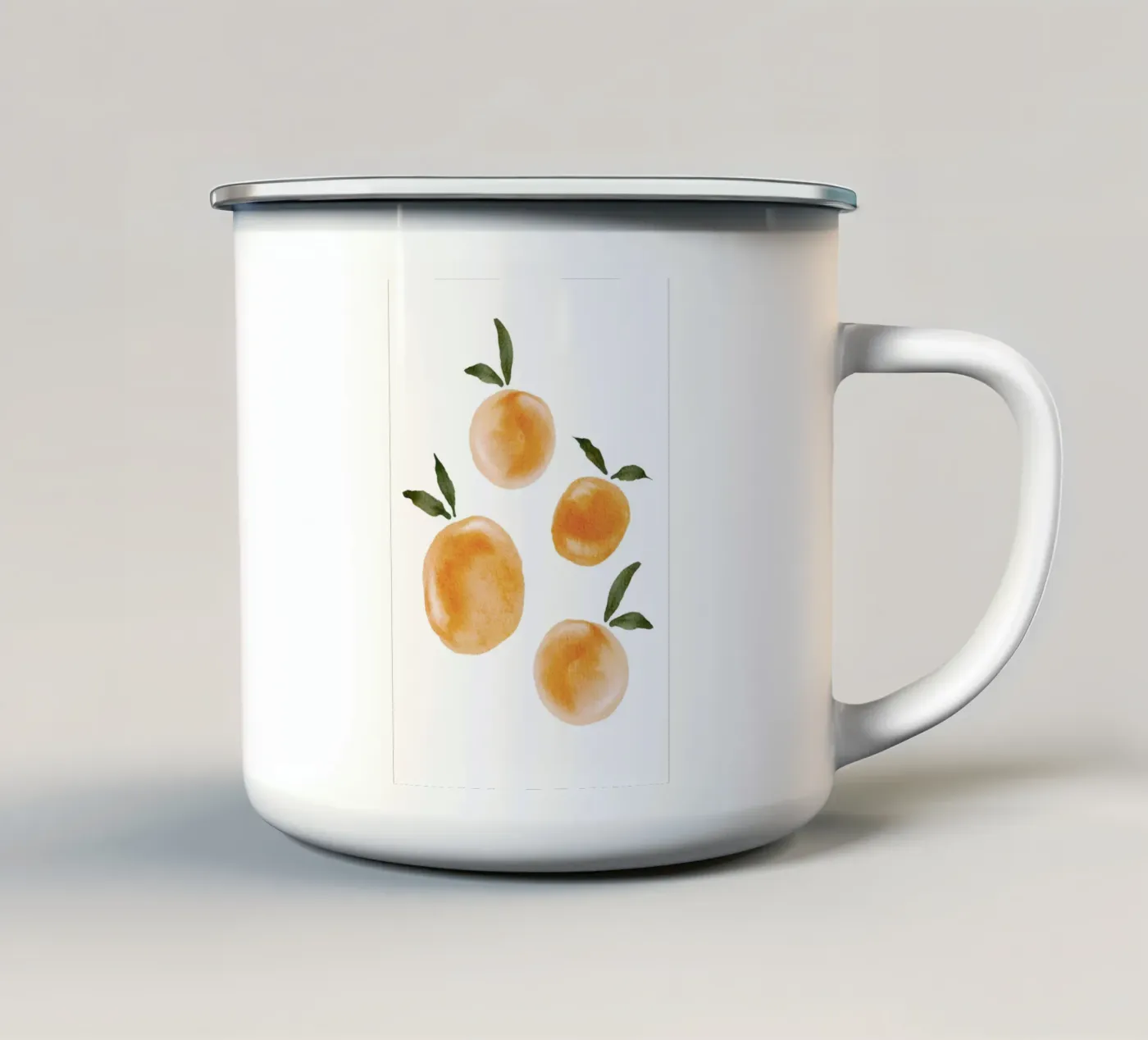 Orange pattern tazza in smalto da Melloi Art Print