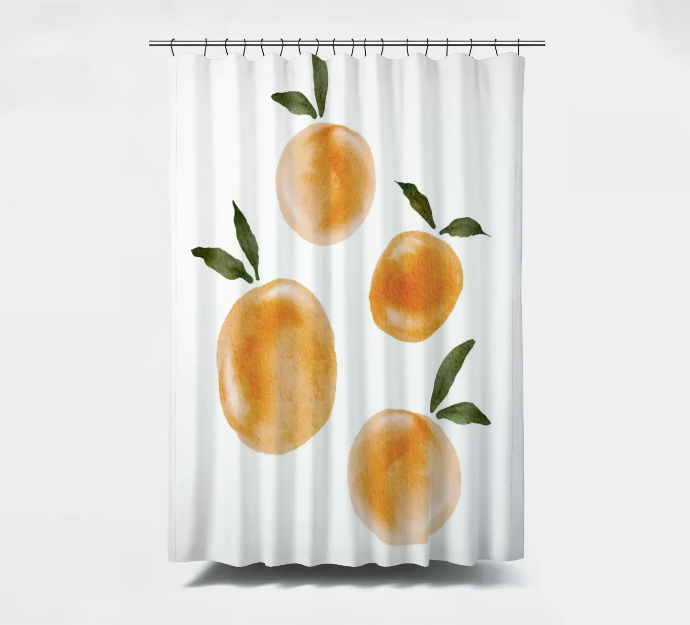 Orange pattern shower curtain by Melloi Art Print
