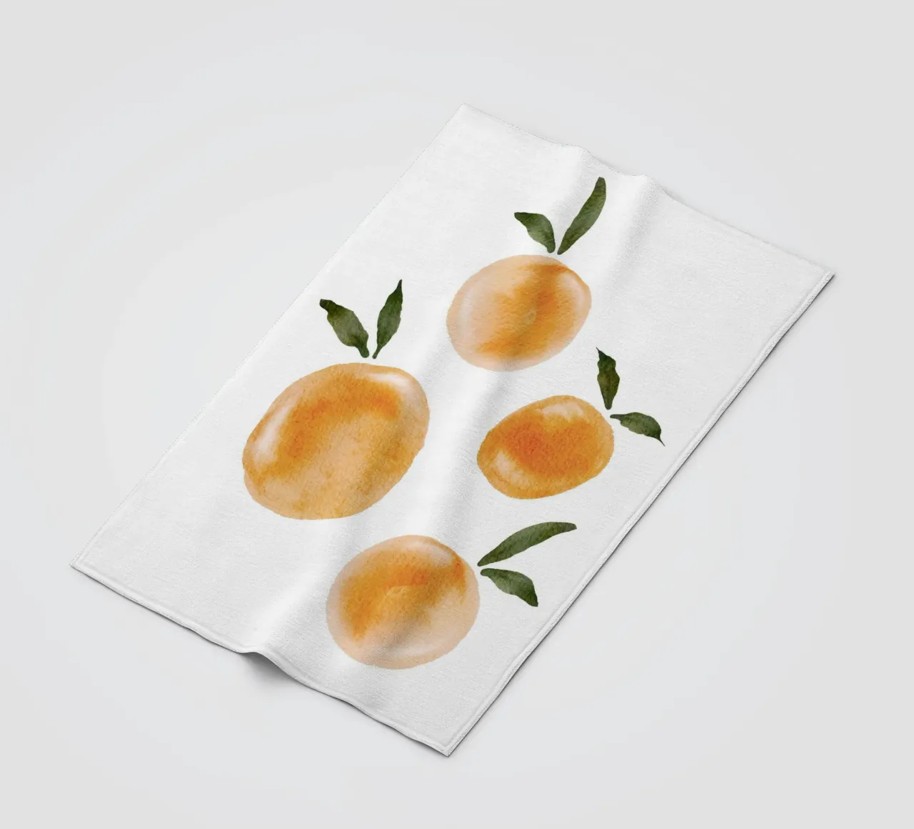 Oranges Pattern Fleecedecke von Melloi Art Print