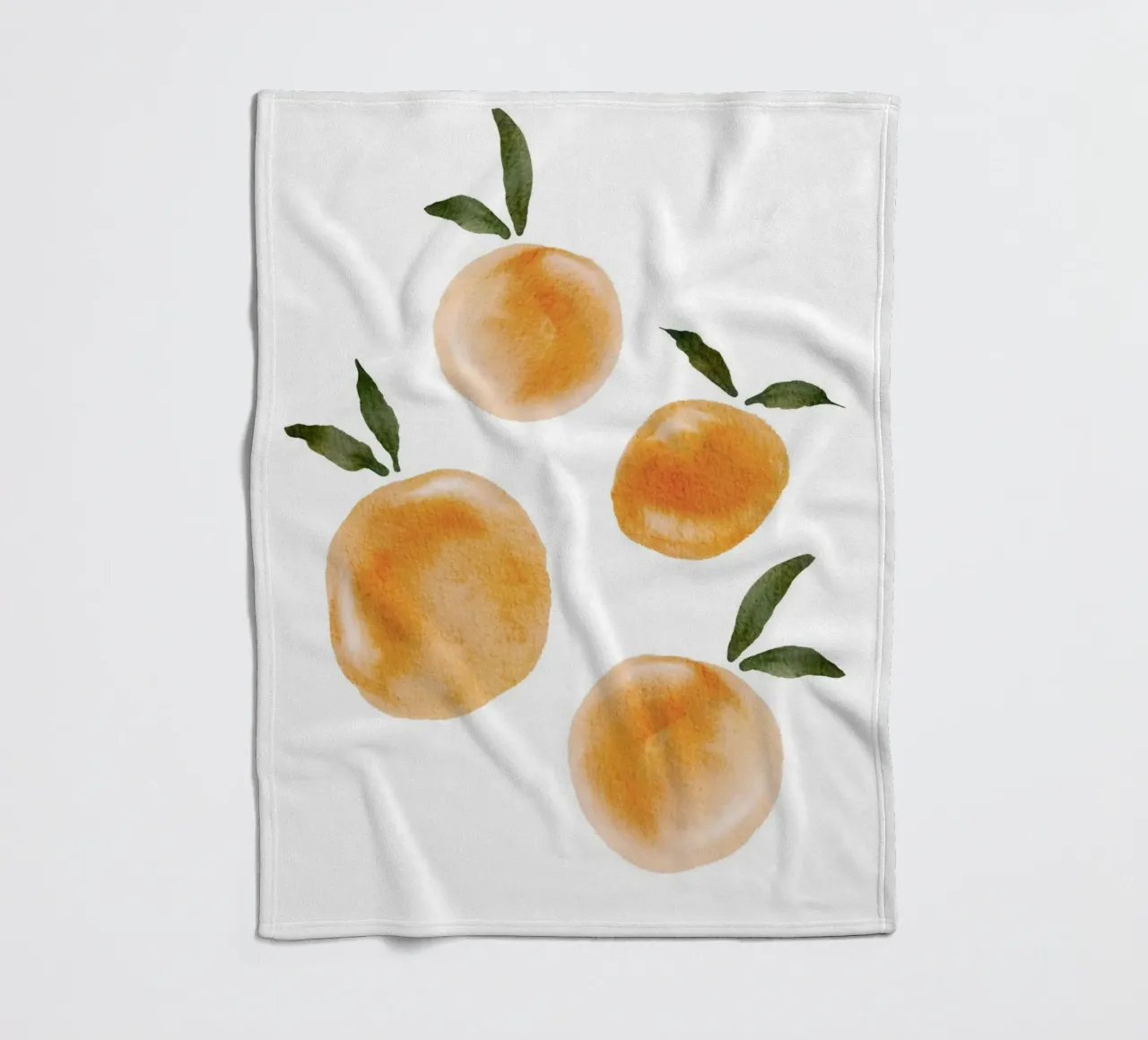 Oranges Pattern Fleecedecke von Melloi Art Print