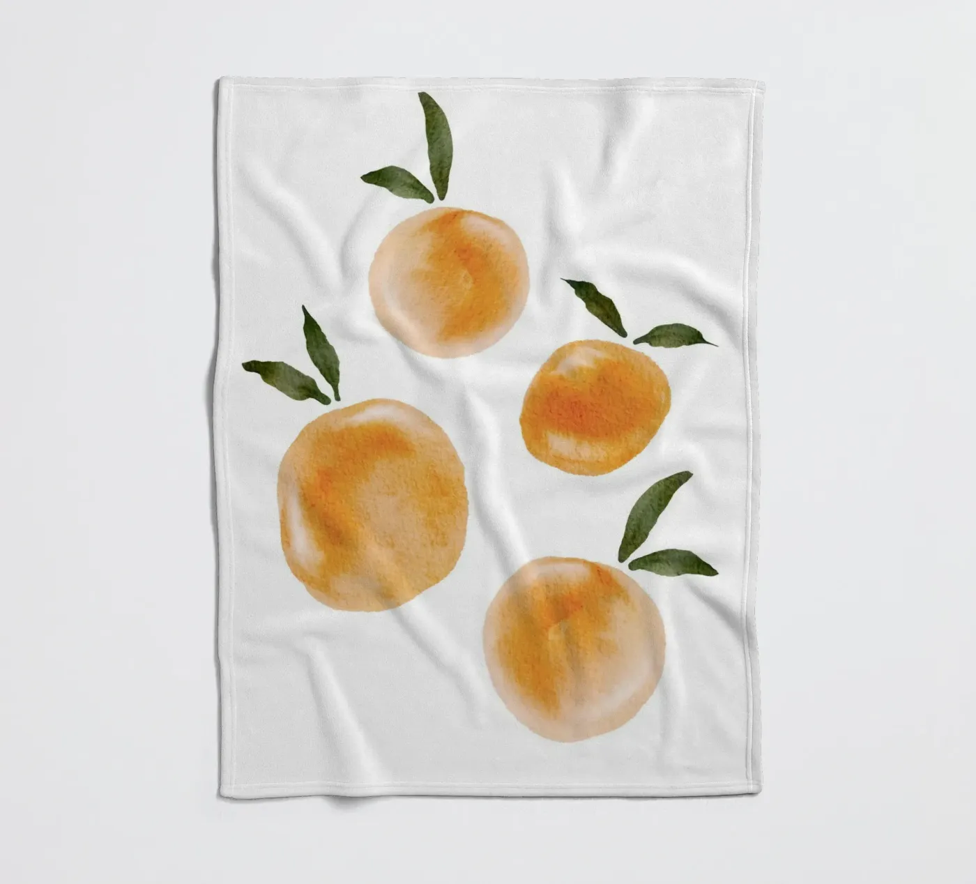 Orange pattern Fleecedecke von Melloi Art Print