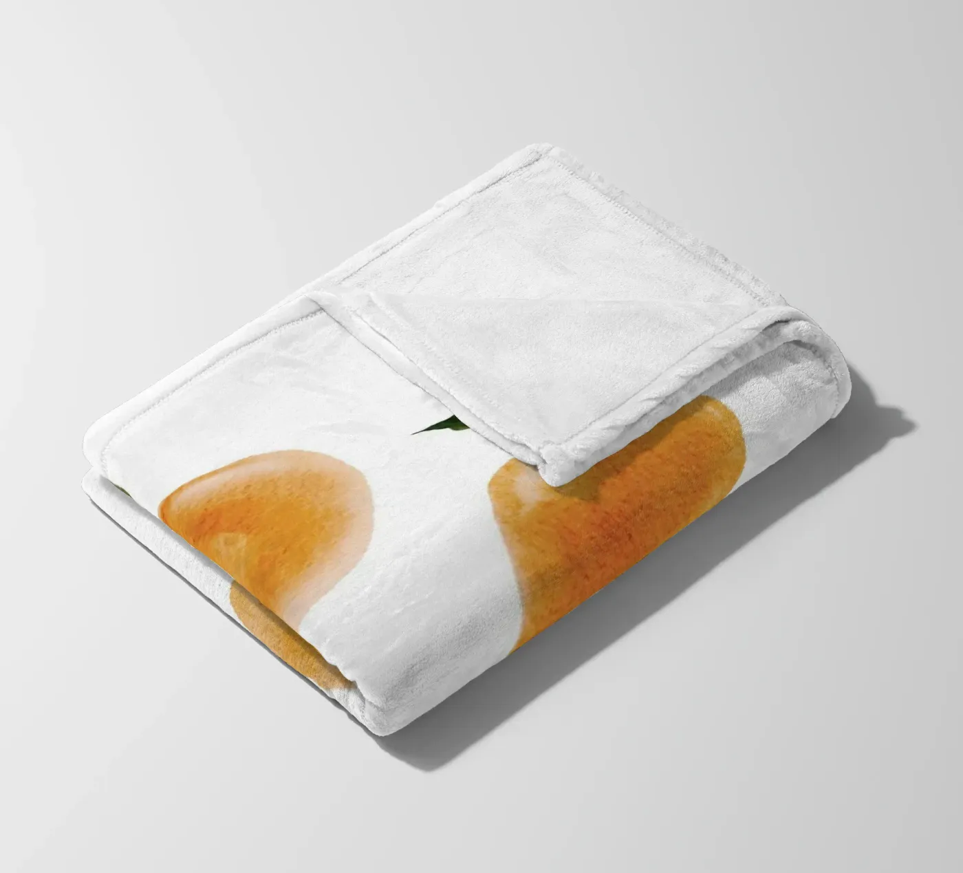 Orange pattern Fleecedecke von Melloi Art Print