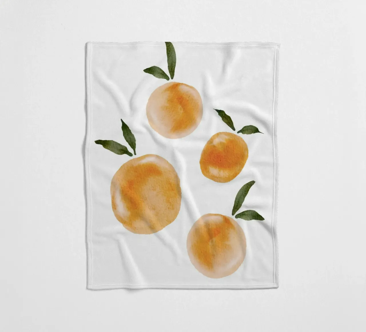Oranges Pattern Fleecedecke von Melloi Art Print