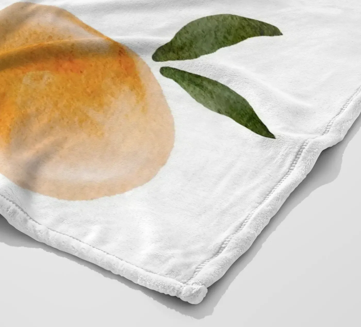 Modello arancione coperta in pile da Melloi Art Print