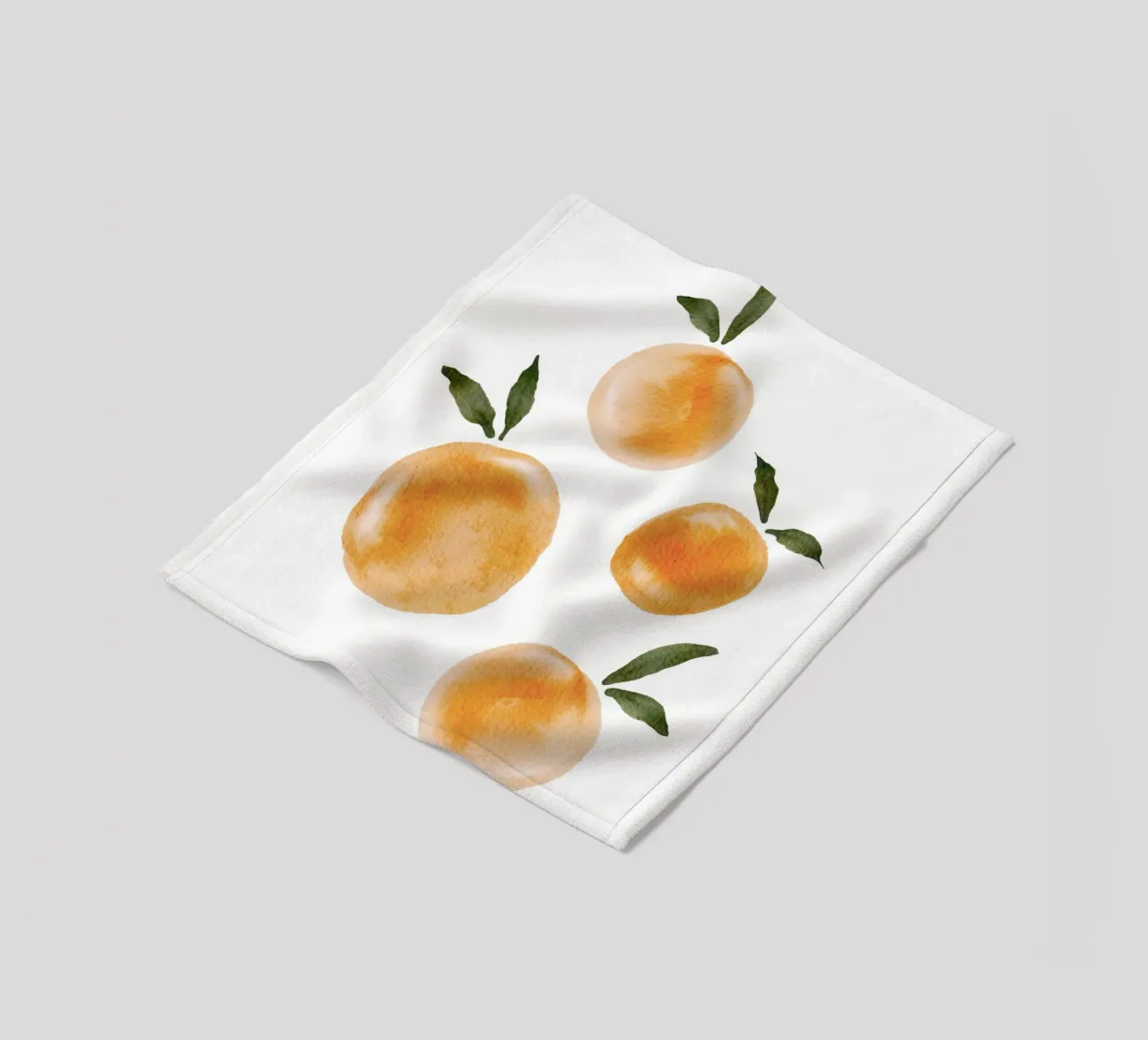 Oranges Pattern Fleecedecke von Melloi Art Print