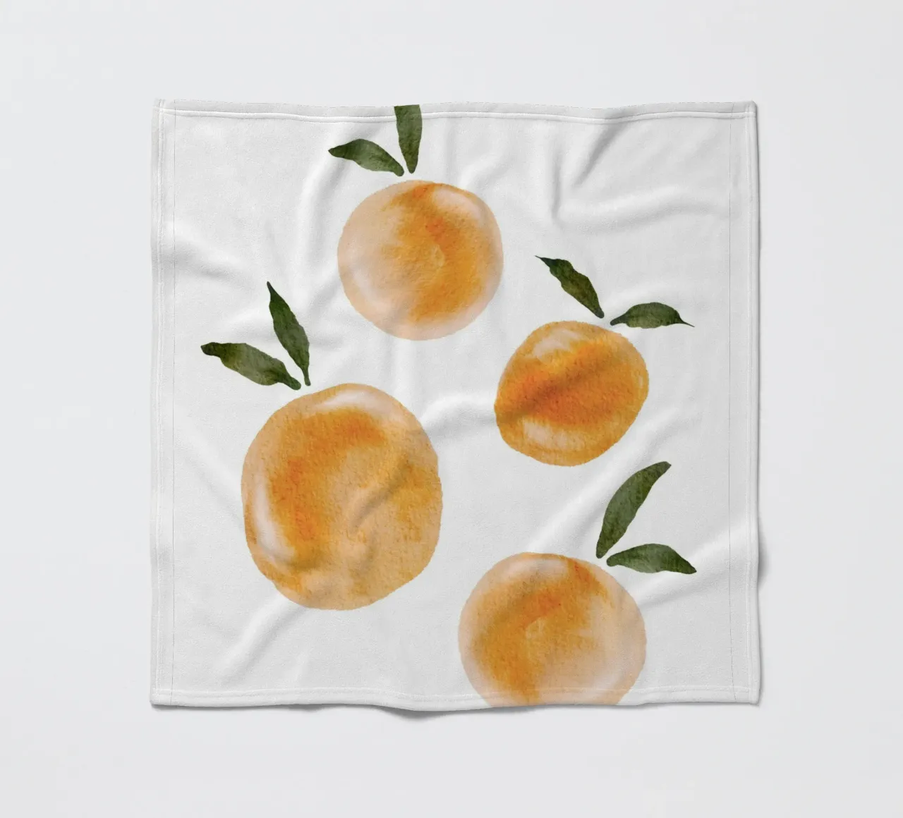 Oranges Pattern Fleecedecke von Melloi Art Print