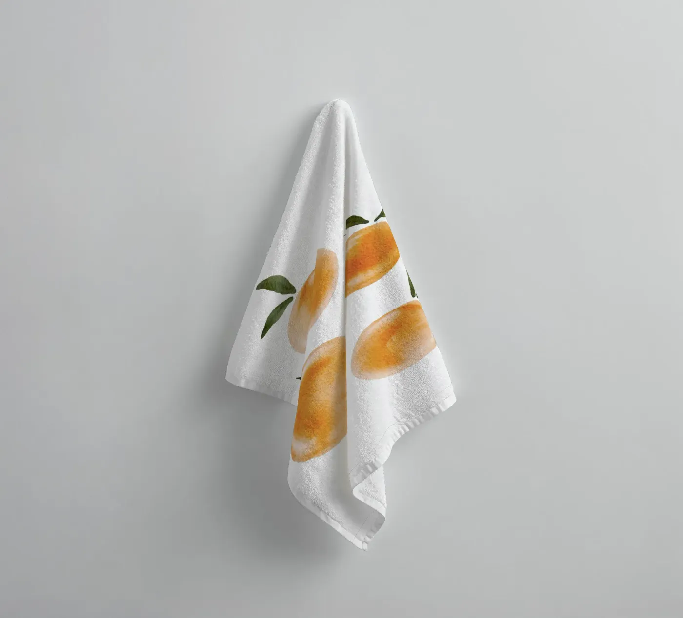 Orange pattern towel by Melloi Art Print