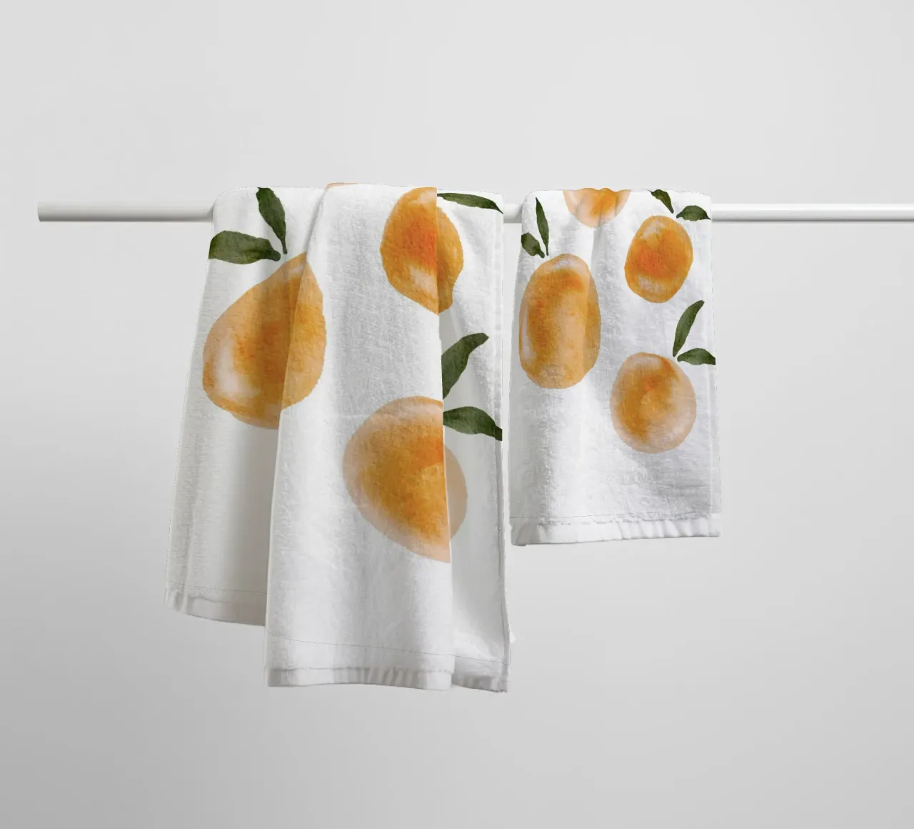 Orange pattern towel by Melloi Art Print