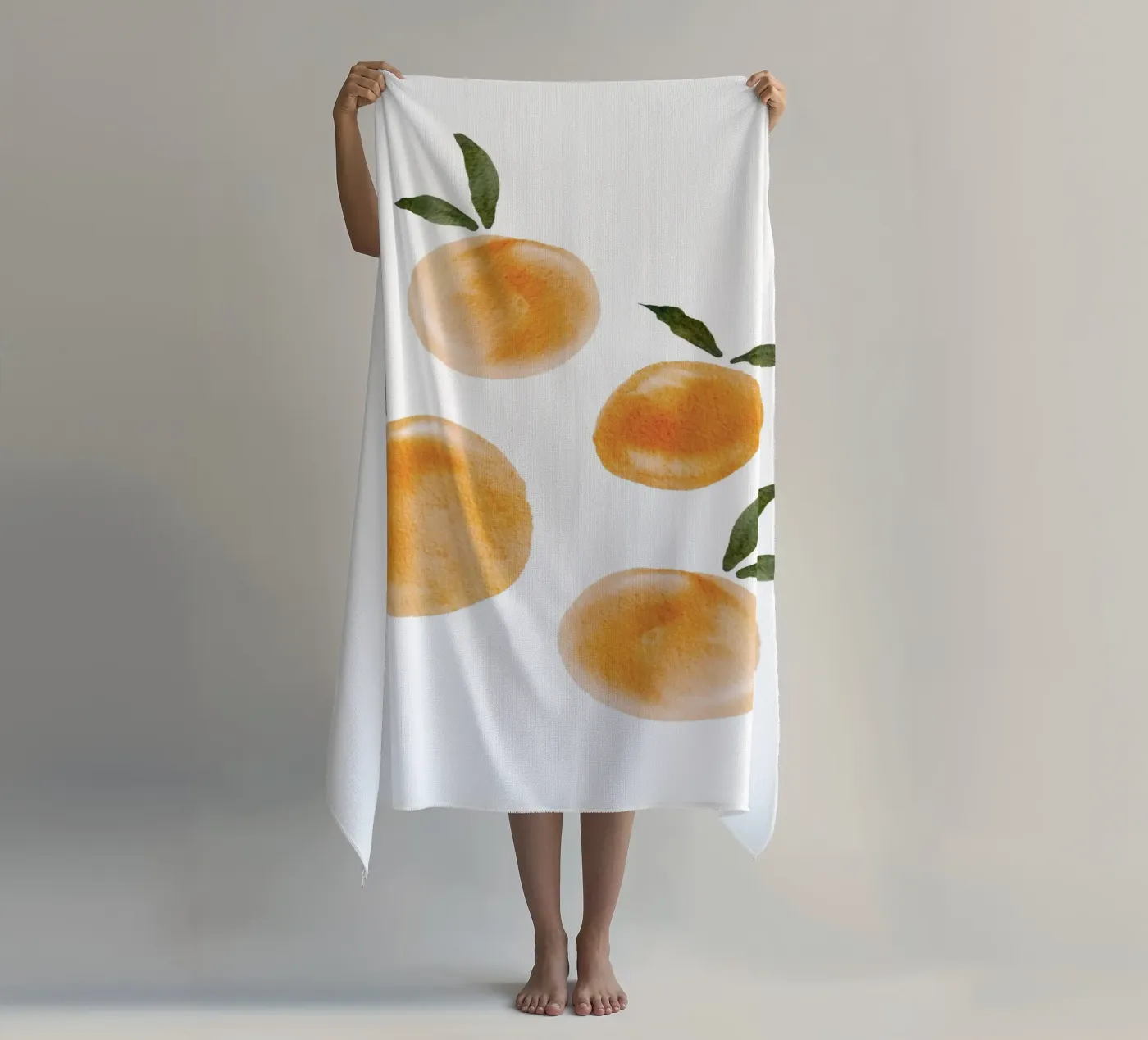 Orange pattern beach towel by Melloi Art Print