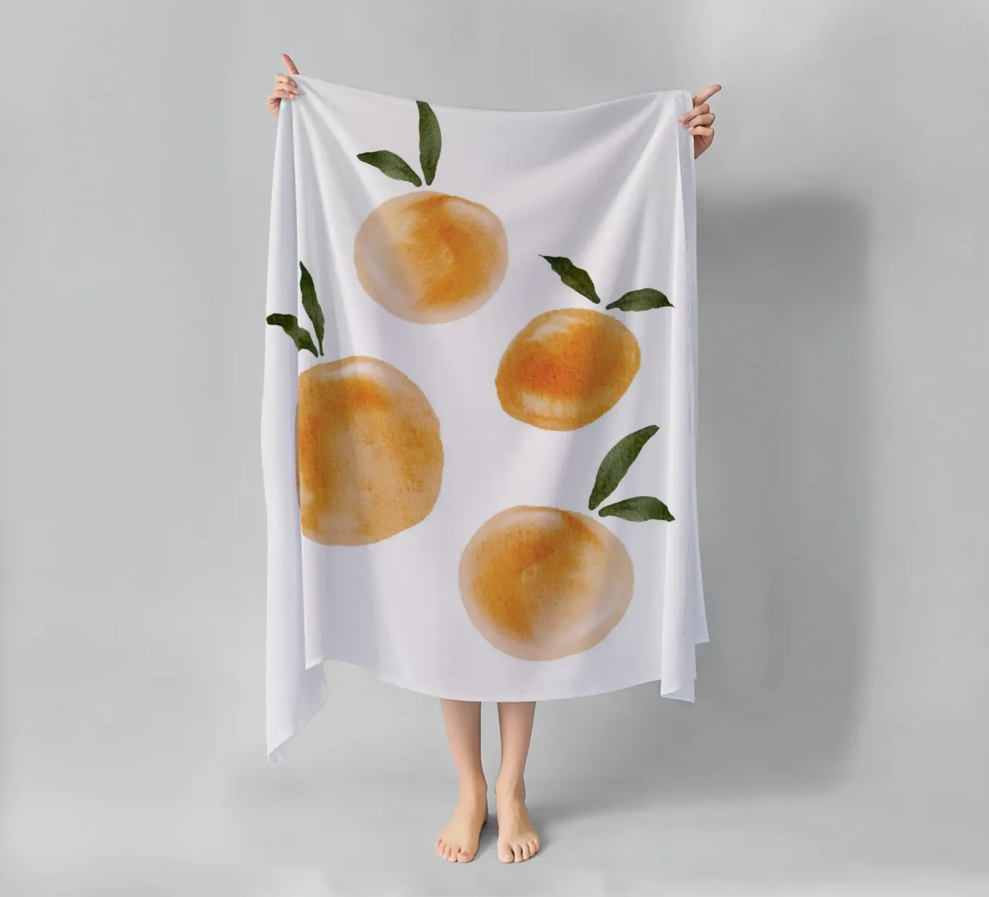 Orange pattern beach towel by Melloi Art Print