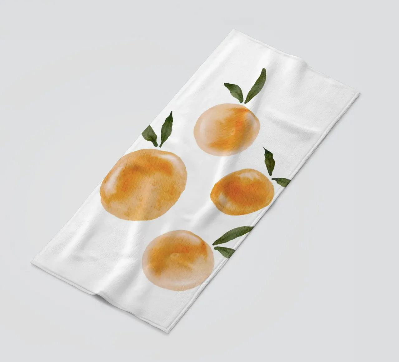 Oranges Pattern Strandtuch von Melloi Art Print