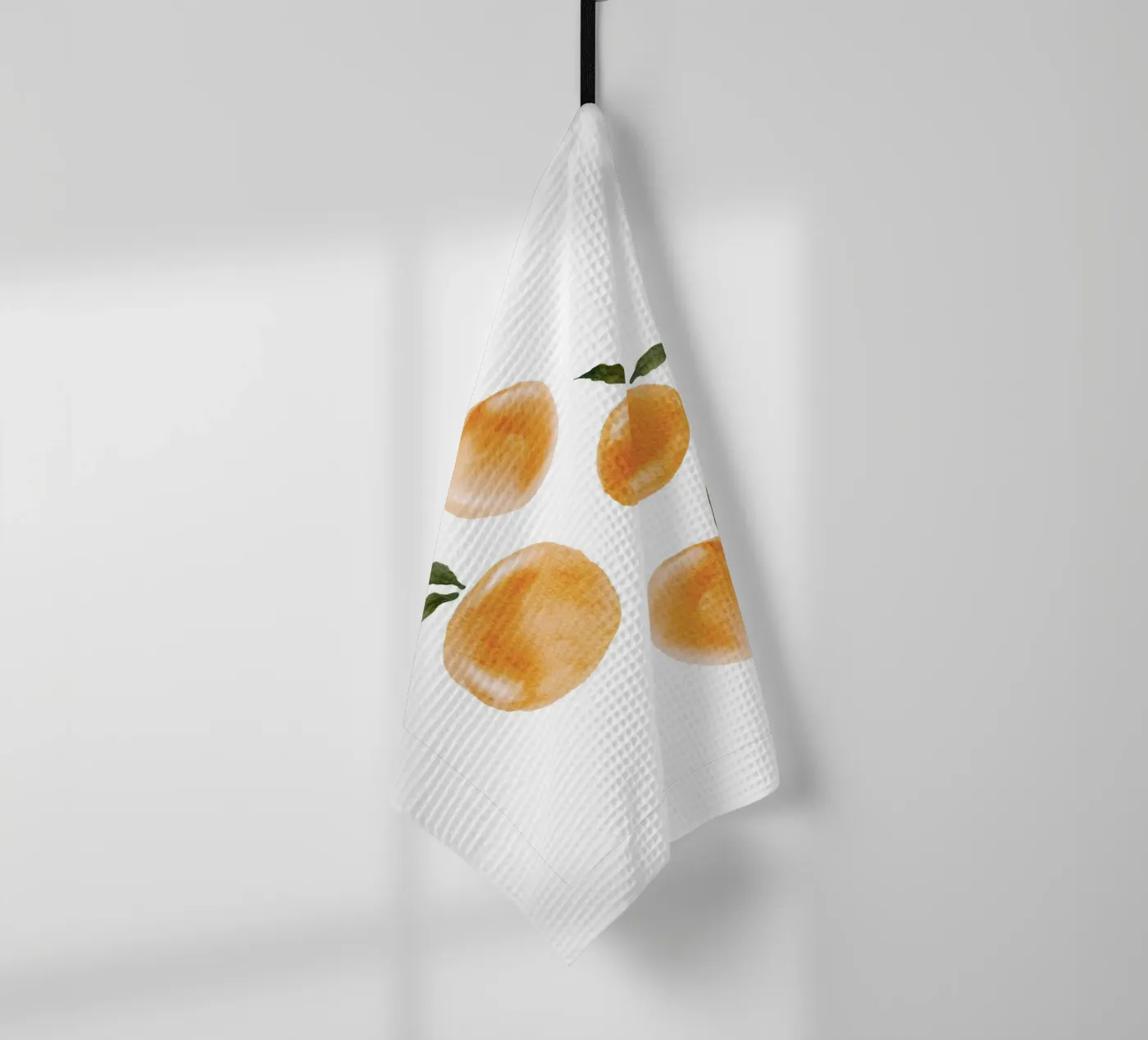 Orange pattern tea towel by Melloi Art Print