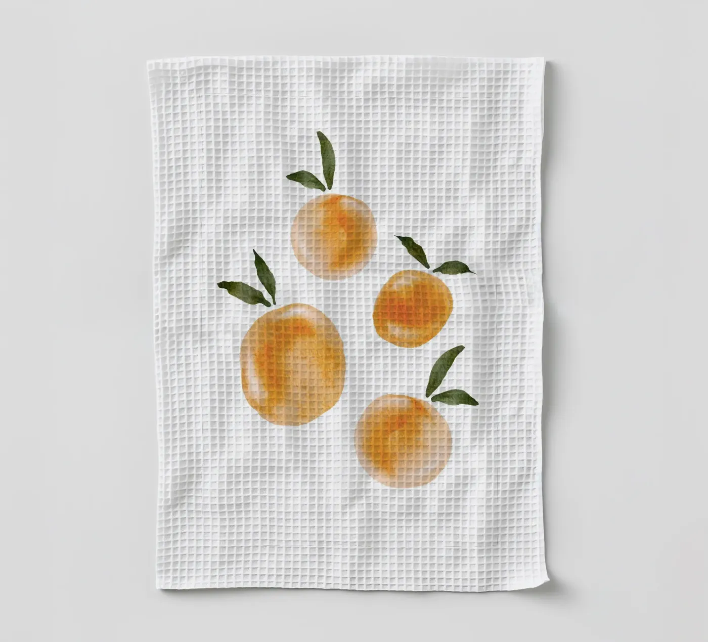 Orange pattern tea towel by Melloi Art Print