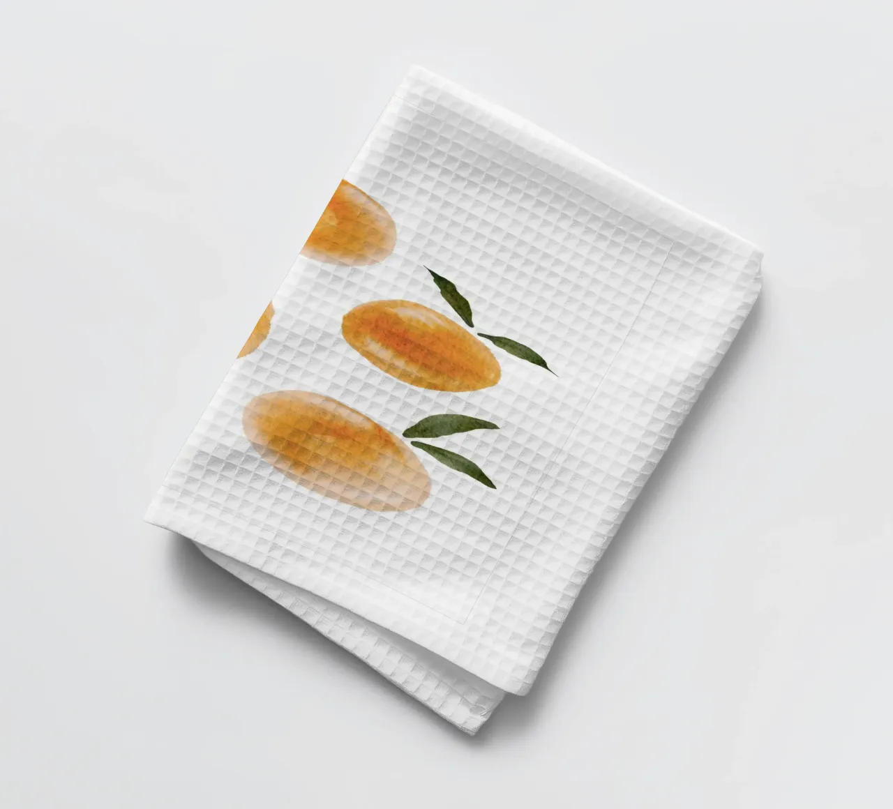 Oranges Pattern Geschirrtuch von Melloi Art Print