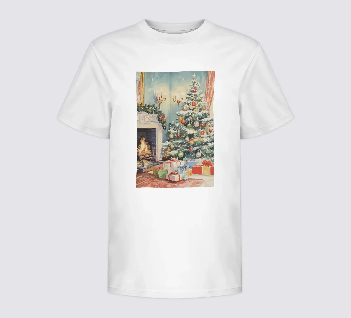 Natale classico t-shirt bambini da Melloi Art Print