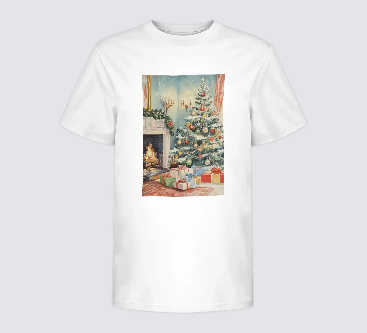 Natale classico t-shirt bambini da Melloi Art Print