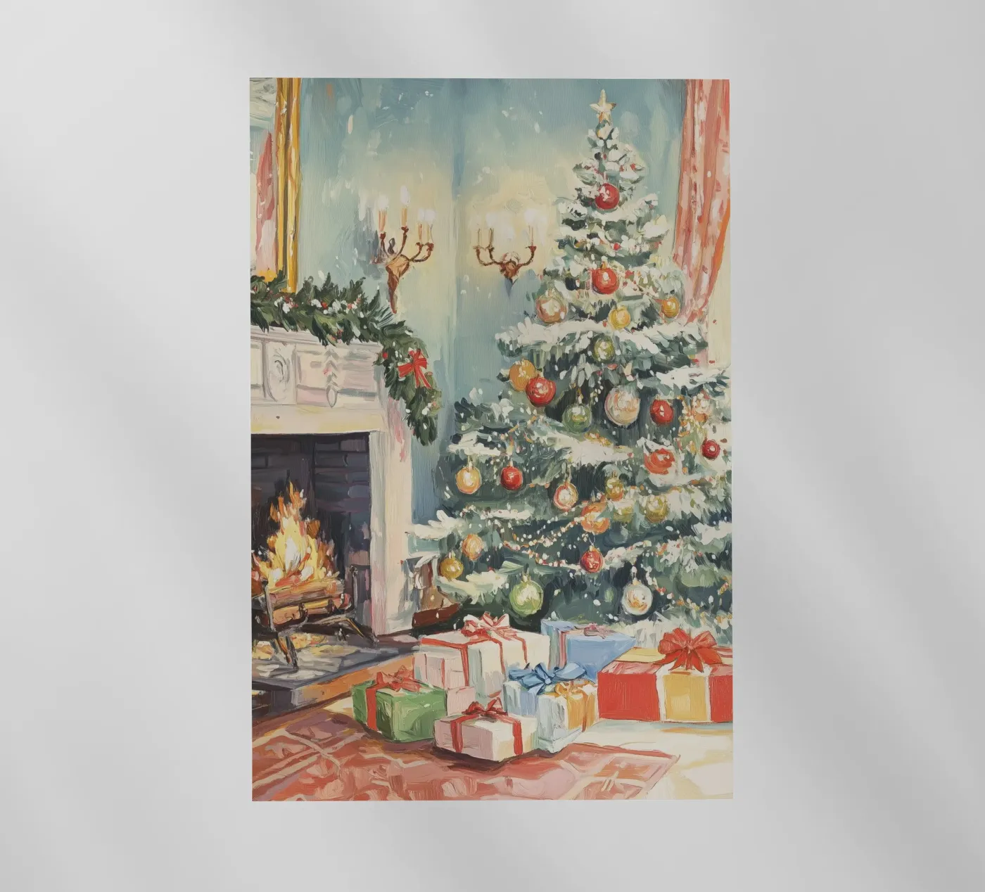 Natale classico pellicola backlit da Melloi Art Print