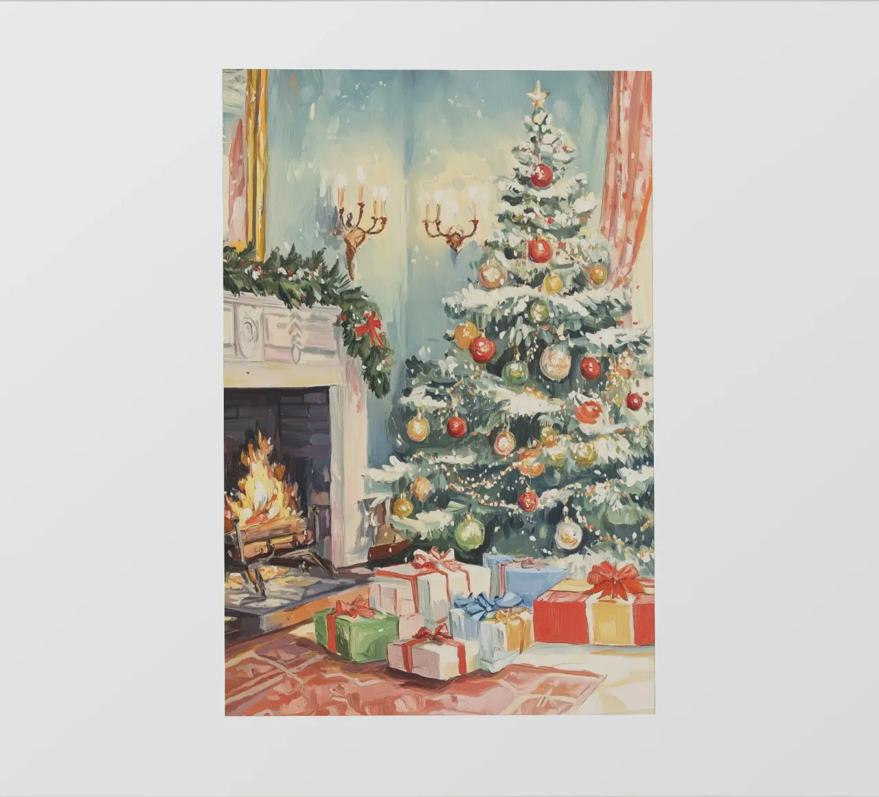 Natale classico pellicola backlit da Melloi Art Print