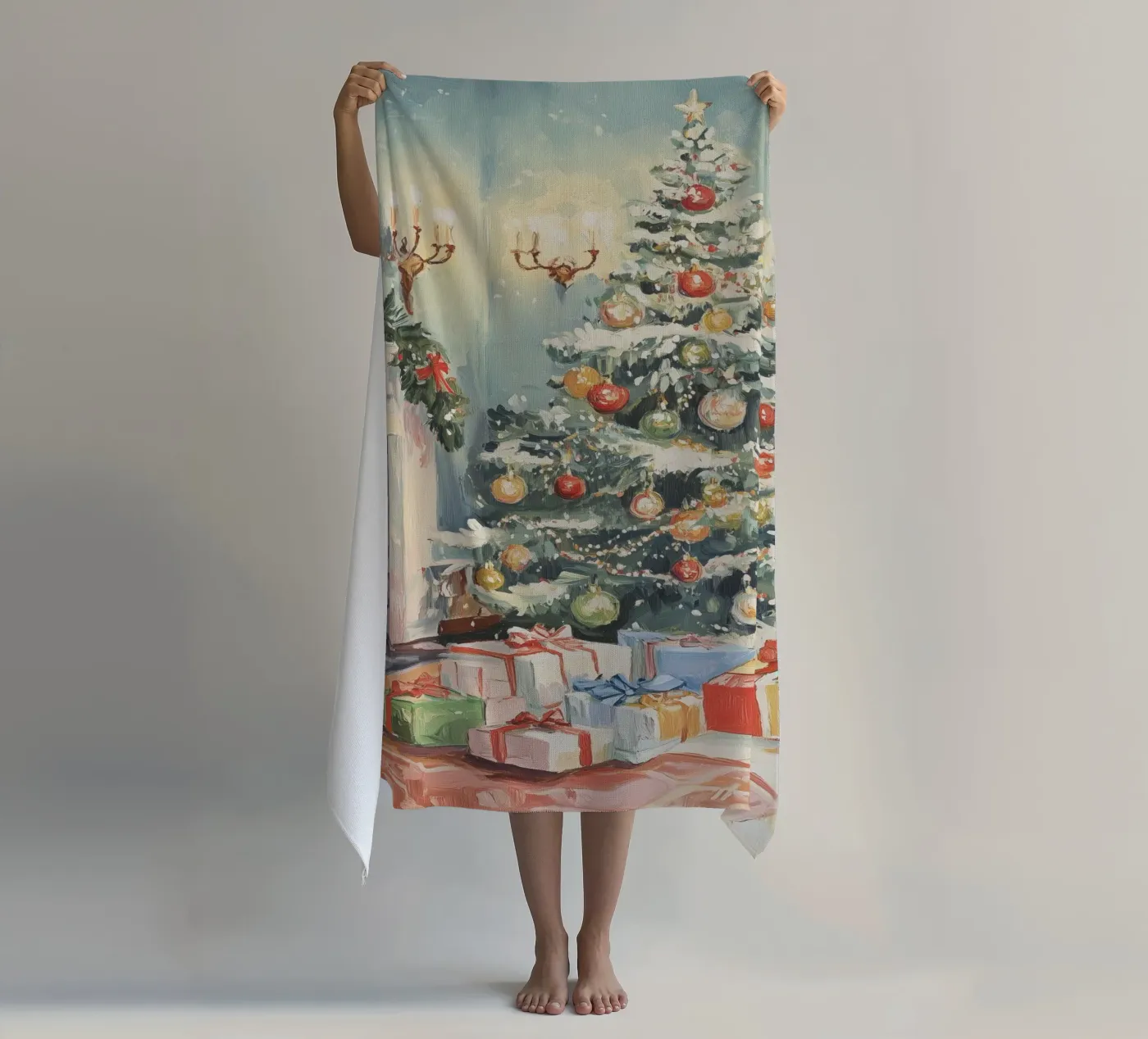 Natale classico telo mare da Melloi Art Print