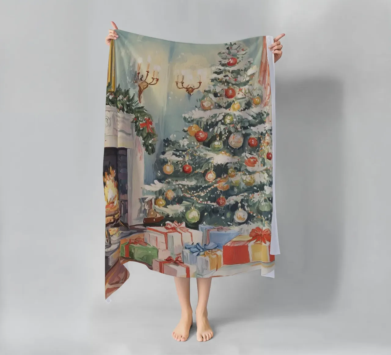 Natale classico telo mare da Melloi Art Print