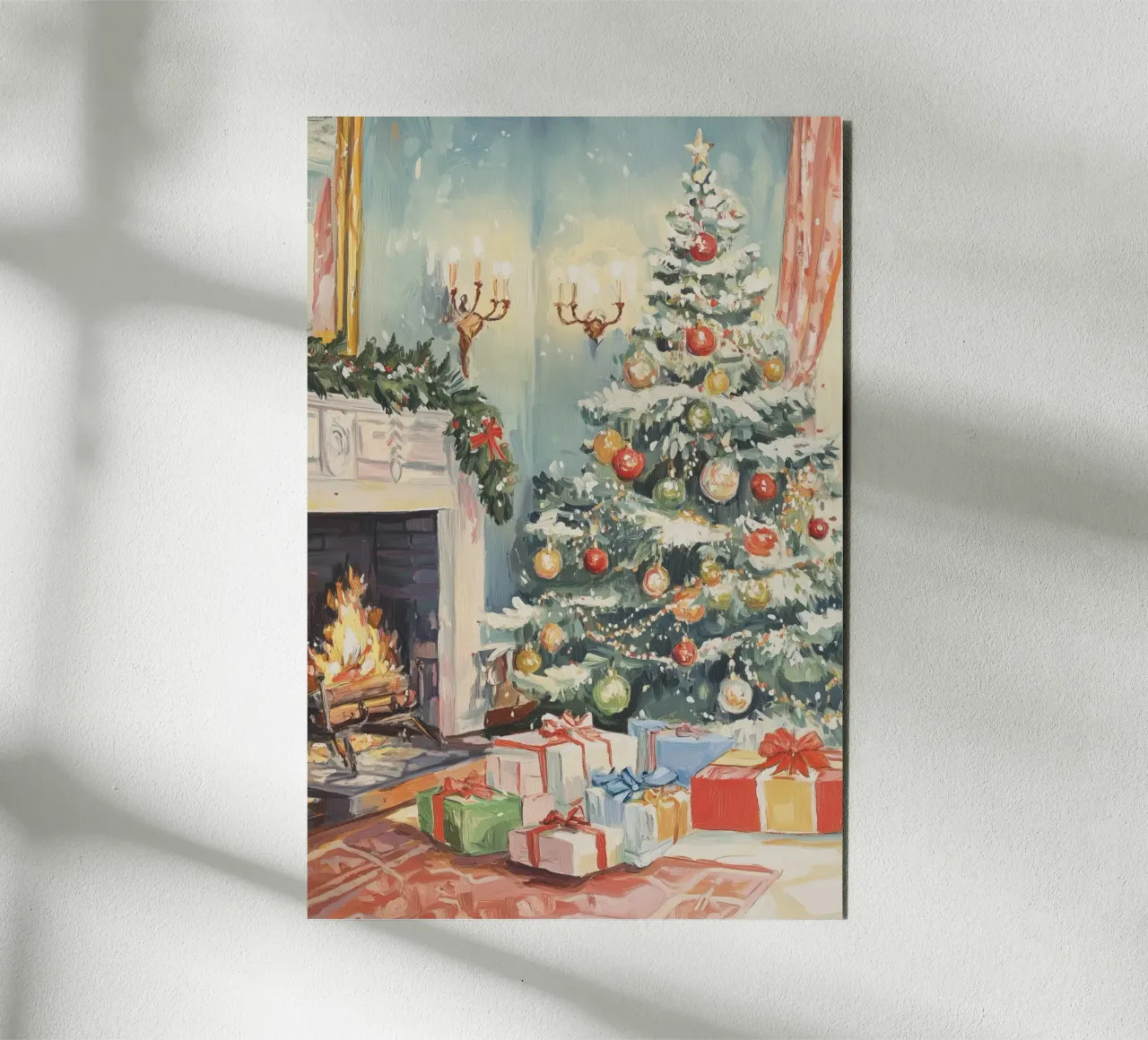 Natale classico alluminio dibond da Melloi Art Print