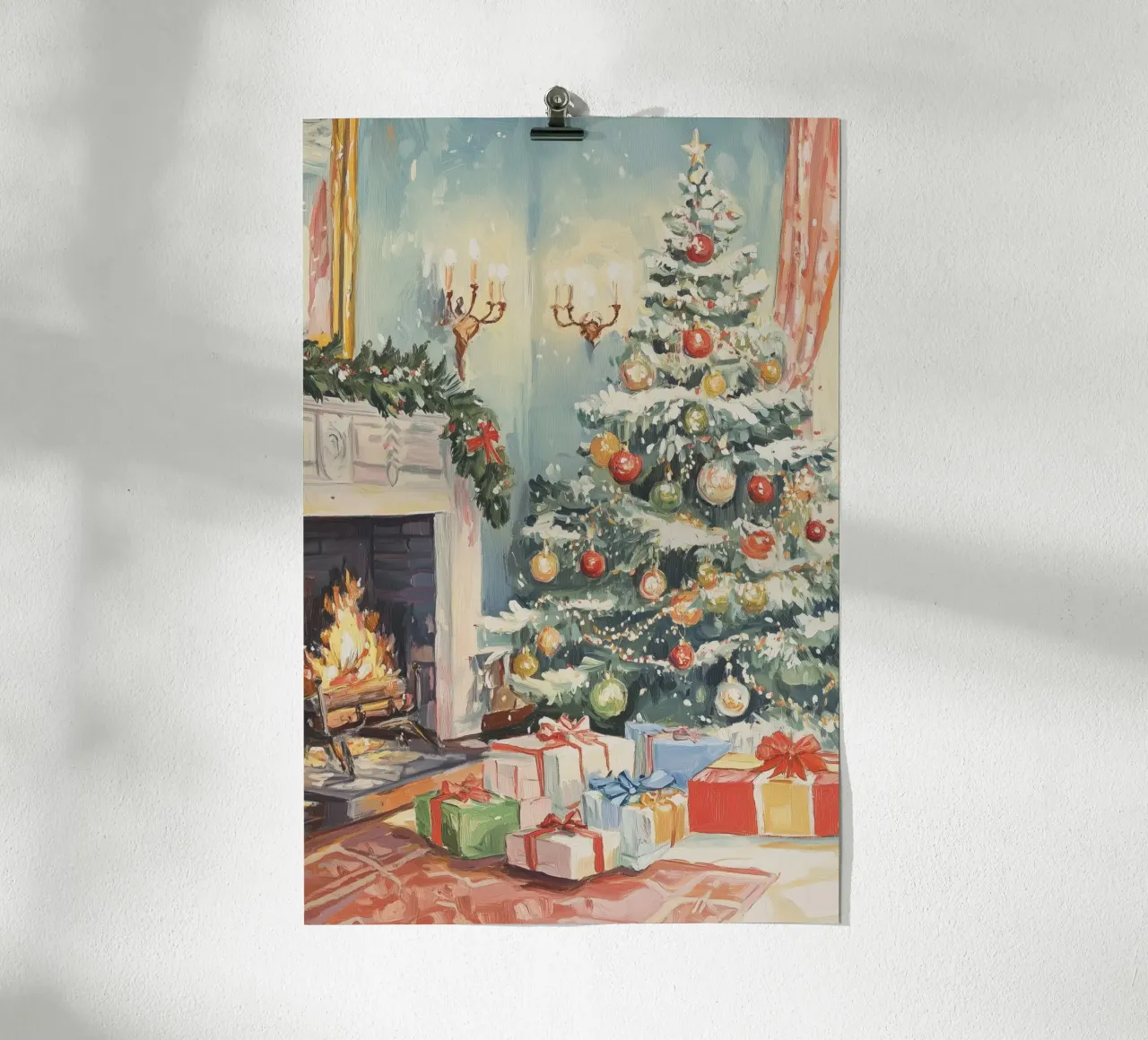 Natale classico carta hahnemühle da Melloi Art Print