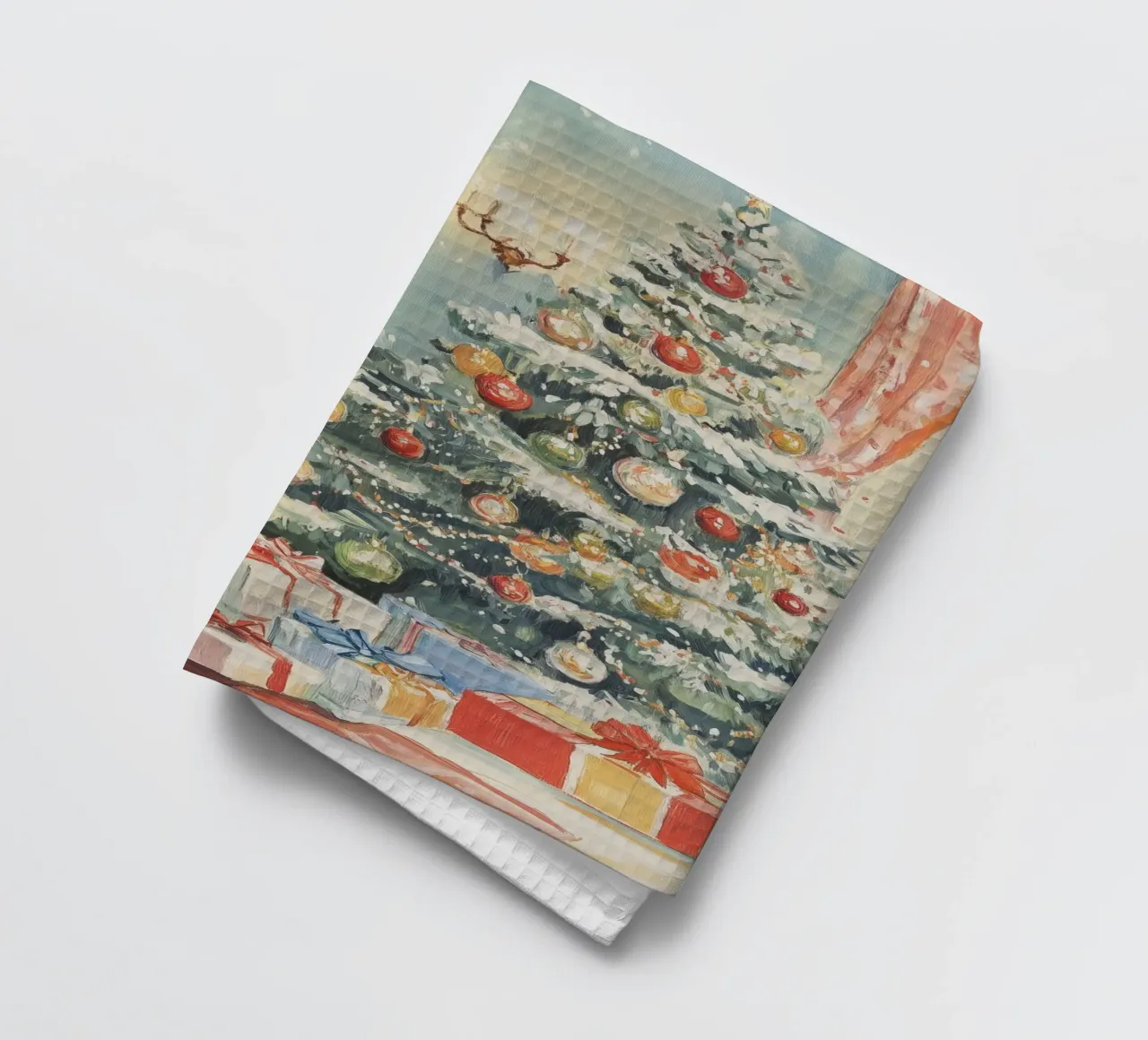 Natale classico canovaccio da cucina da Melloi Art Print