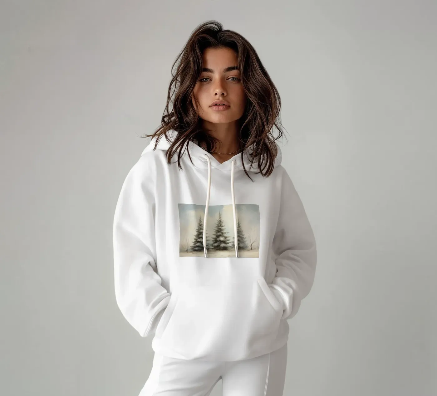 Pine Trees hoodie by Melloi Art Print