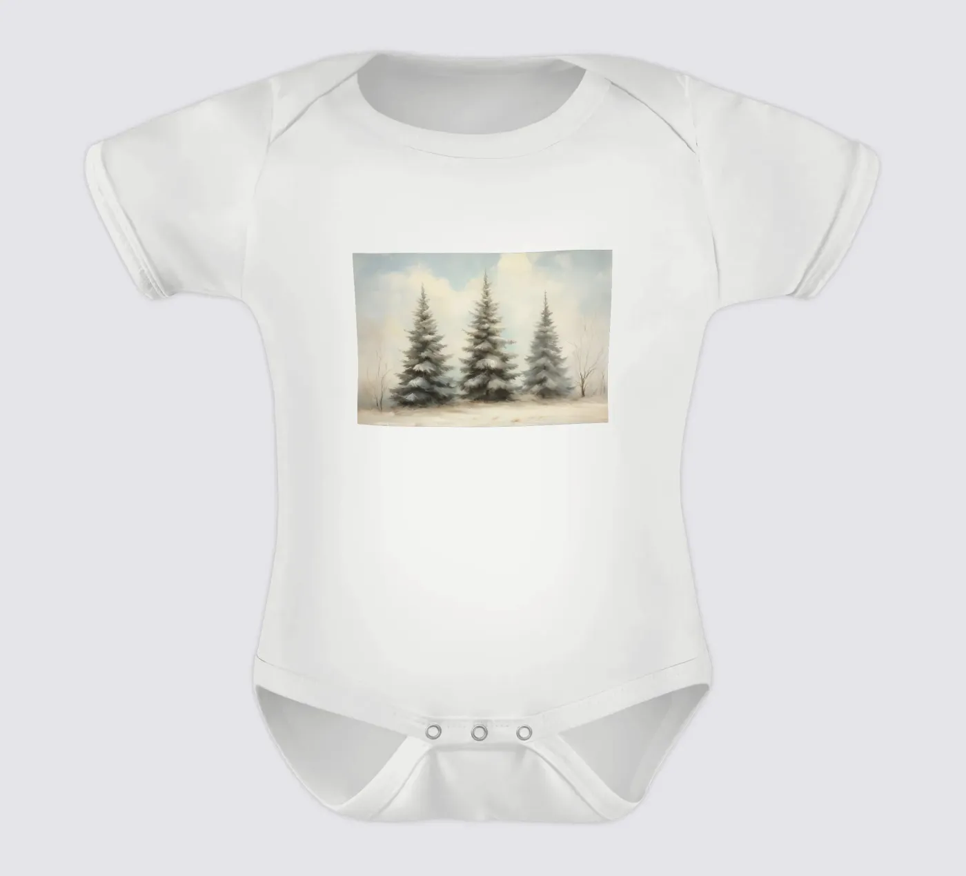 Pine Trees short-sleeve baby romper by Melloi Art Print