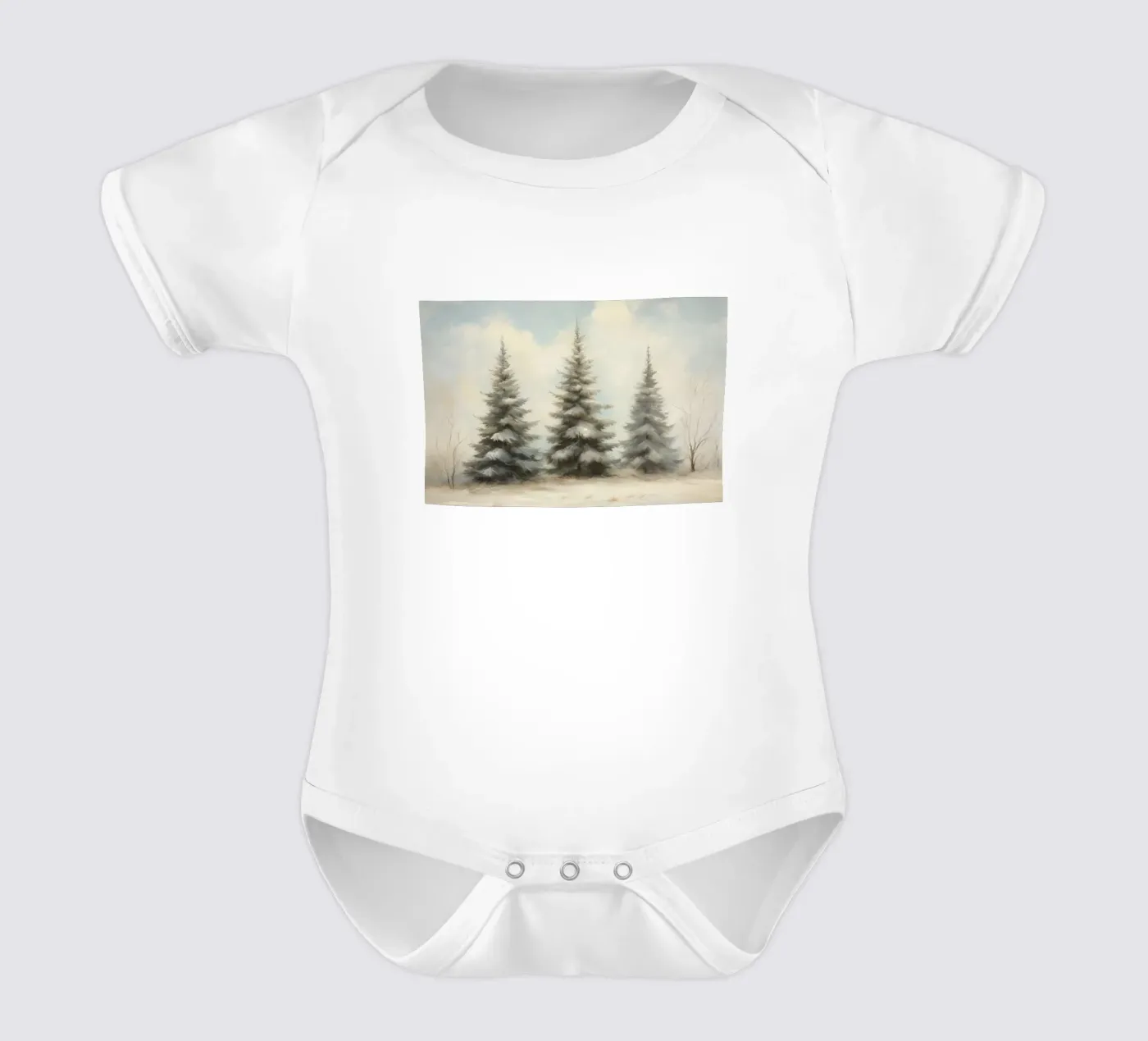 Pine Trees short-sleeve baby romper by Melloi Art Print