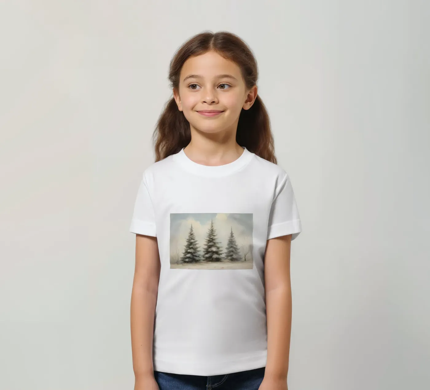 Dennenbomen kinder t-shirt van Melloi Art Print