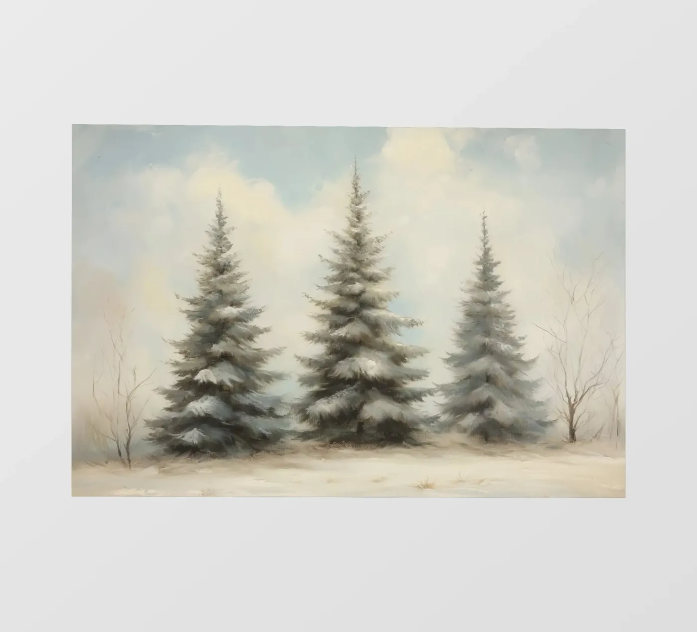 Pine Trees bâche pvc de Melloi Art Print