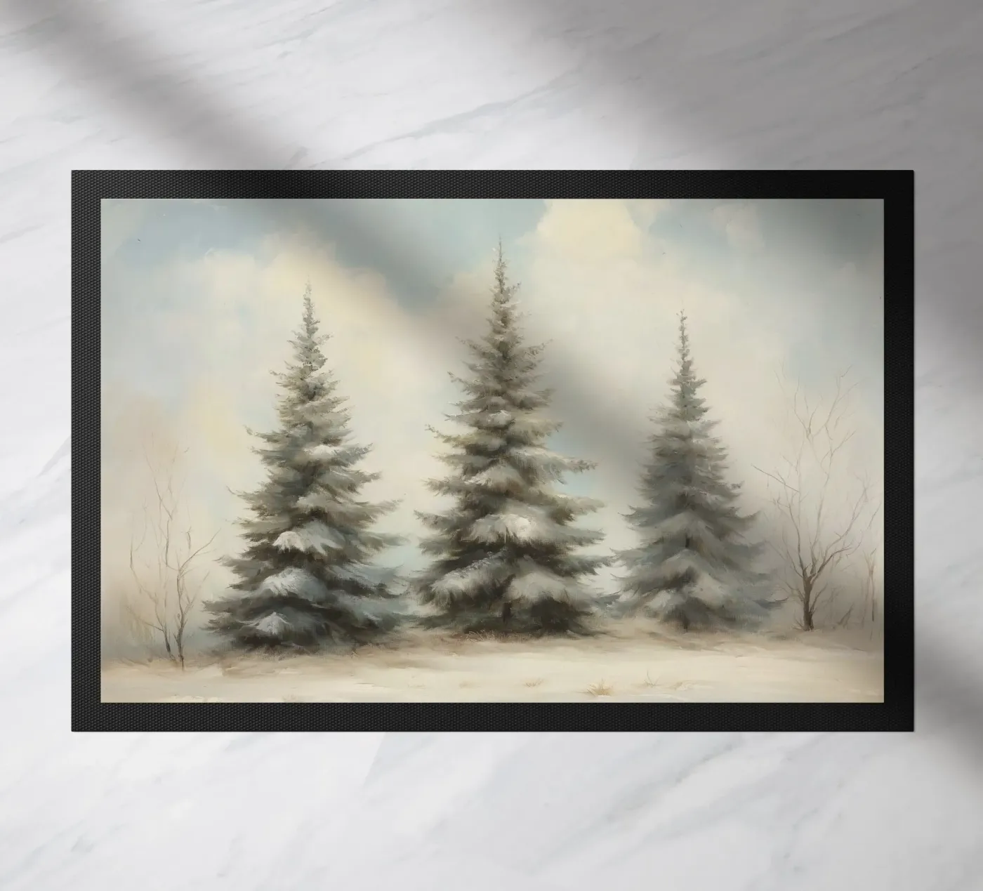 Pine Trees paillasson de Melloi Art Print