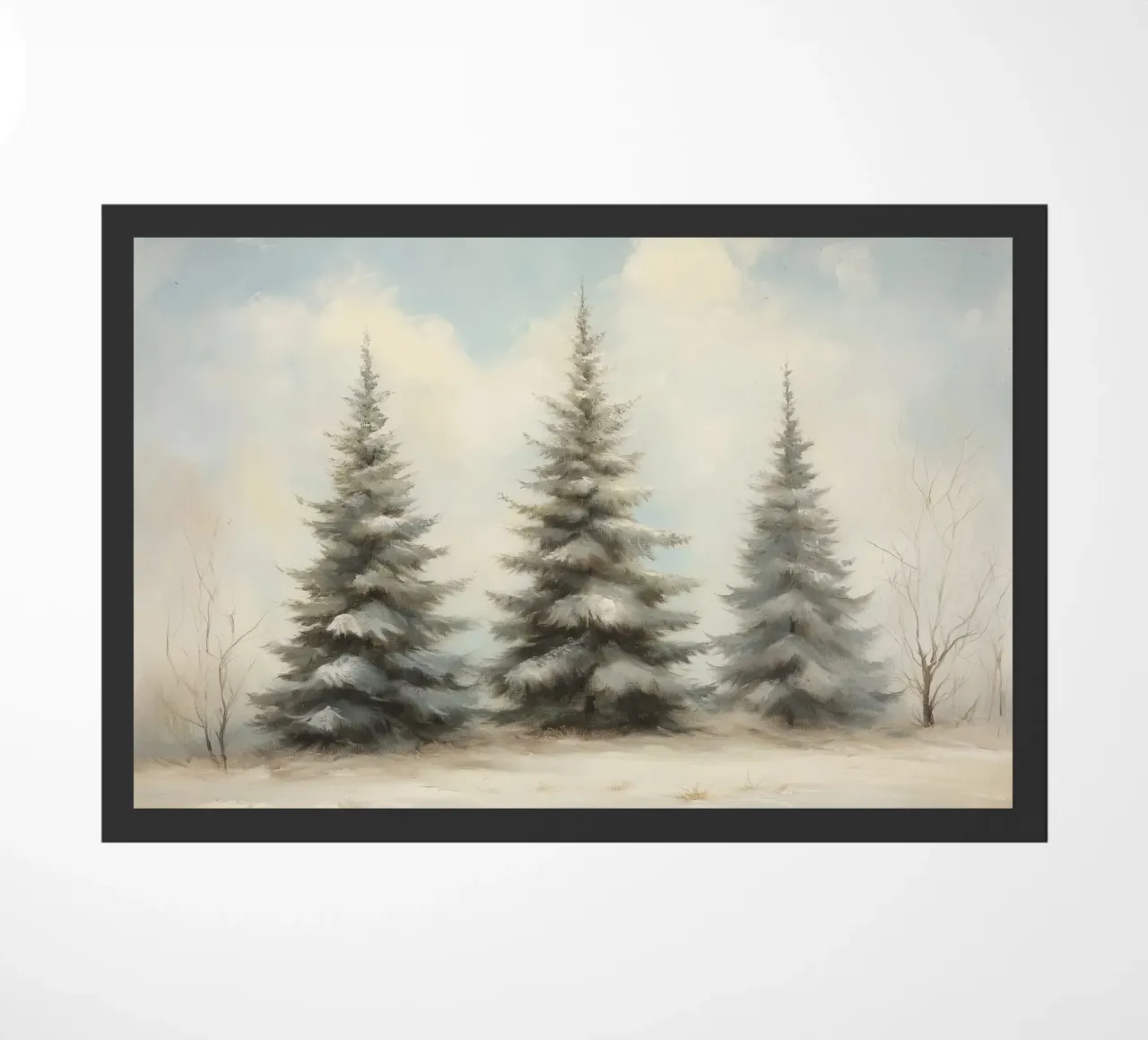 Pine Trees doormat by Melloi Art Print
