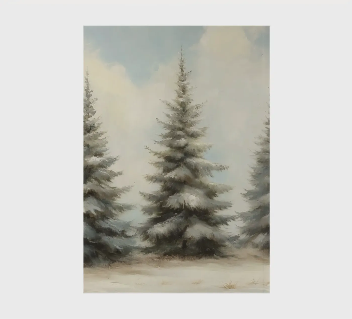 Pine Trees notebook by Melloi Art Print