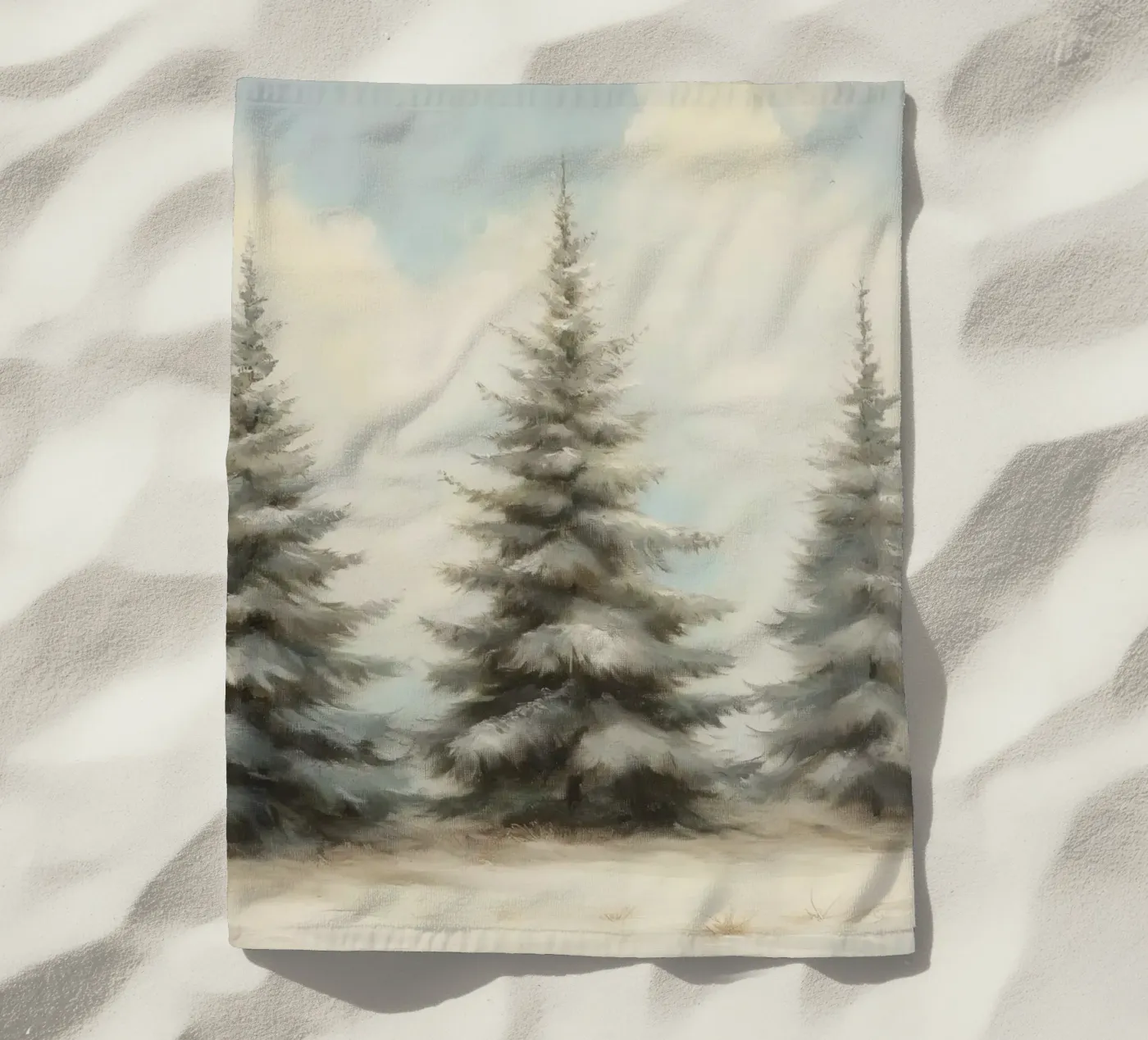 Pine Trees strandhanddoek van Melloi Art Print