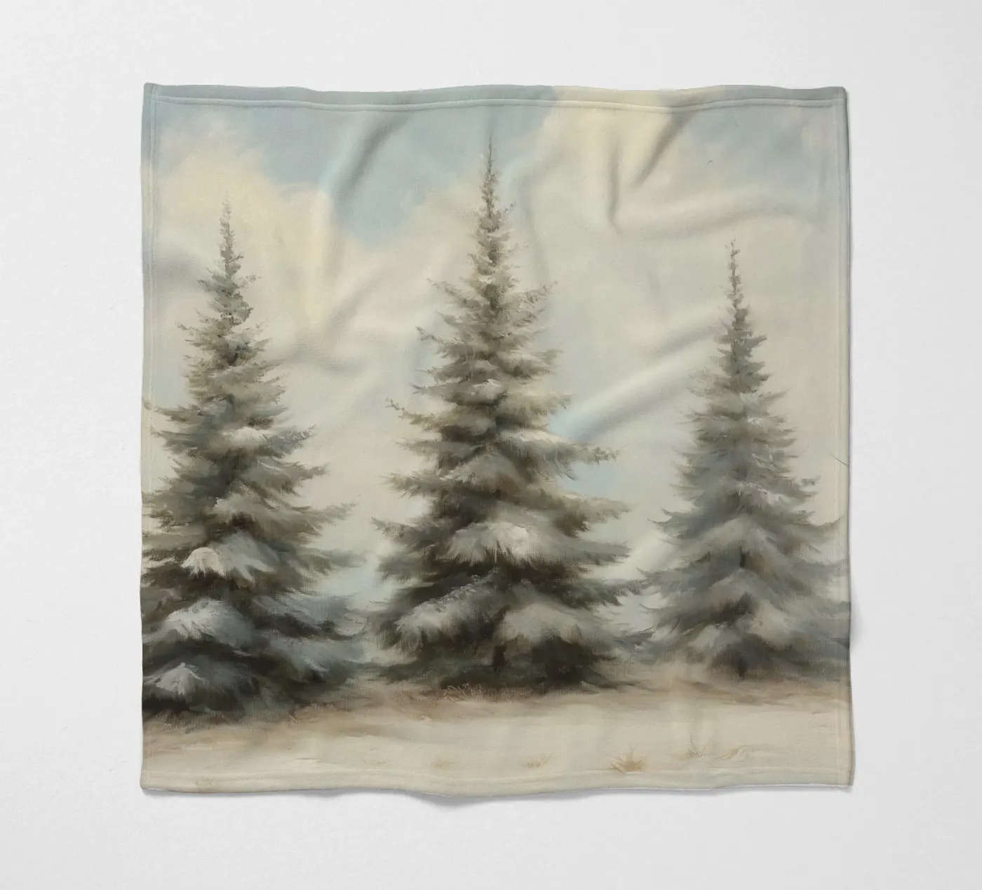 Pine Trees fleece blanket by Melloi Art Print