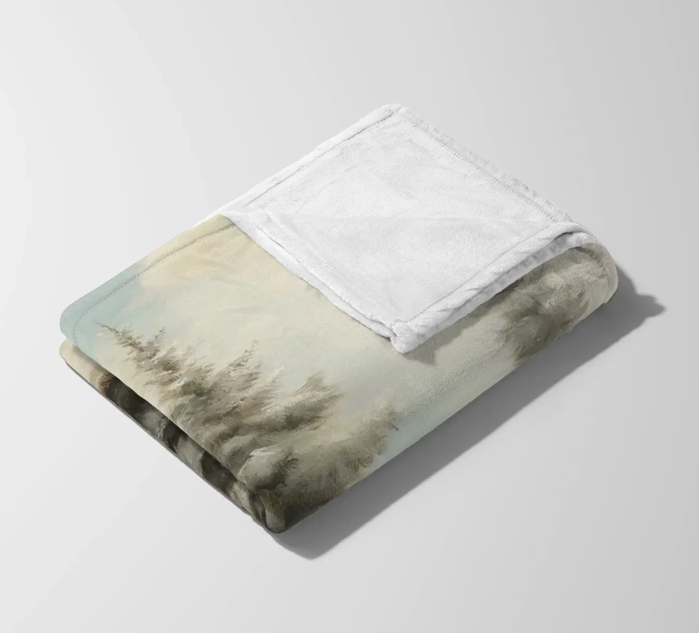 Pine Trees fleece blanket by Melloi Art Print