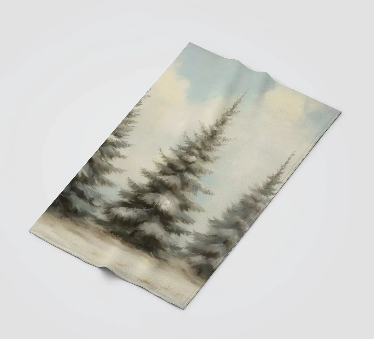 Pine Trees fleece blanket by Melloi Art Print