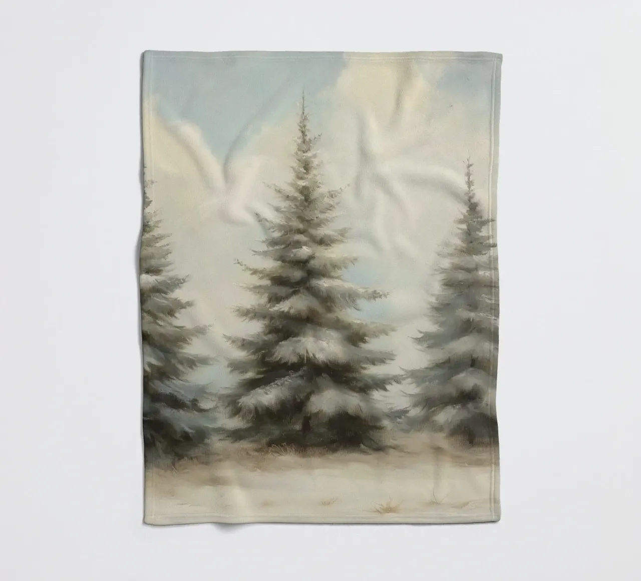 Pine Trees fleece blanket by Melloi Art Print
